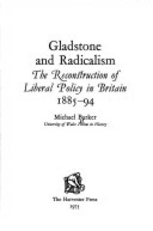 Cover of Gladstone and Radicalism