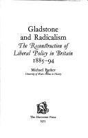 Book cover for Gladstone and Radicalism