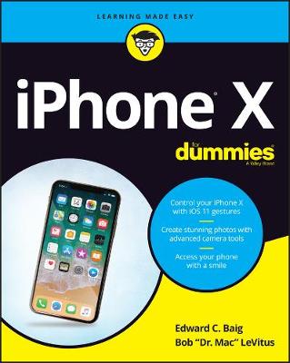 Book cover for iPhone X For Dummies