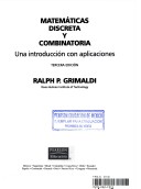 Book cover for Matematicas Discreta y Combinatoria