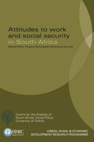 Cover of Attitudes to Work and Social Security in South Africa