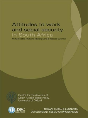 Book cover for Attitudes to Work and Social Security in South Africa