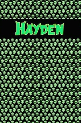 Cover of 120 Page Handwriting Practice Book with Green Alien Cover Hayden