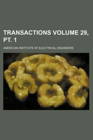 Cover of Transactions Volume 29, PT. 1