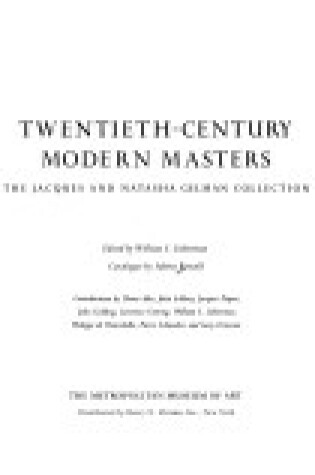 Cover of Twentieth-century Modern Masters