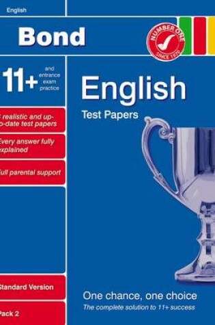 Cover of Bond 11+ Test Papers English Standard Pack 2