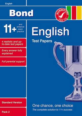 Book cover for Bond 11+ Test Papers English Standard Pack 2