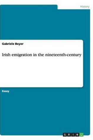 Cover of Irish emigration in the nineteenth-century