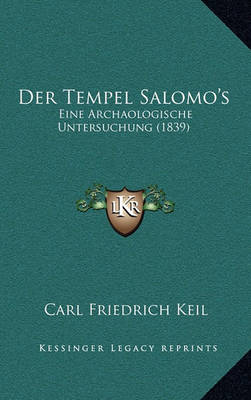 Book cover for Der Tempel Salomo's