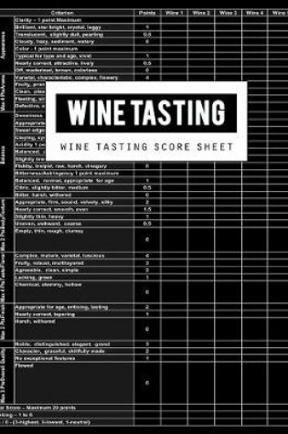 Cover of Wine Tasting Score Sheet