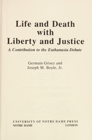 Cover of Life and Death with Liberty and Justice
