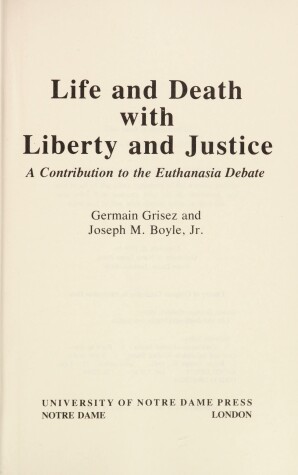 Book cover for Life and Death with Liberty and Justice