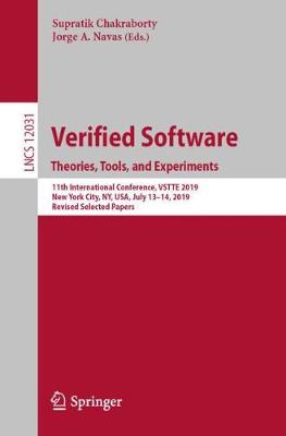 Cover of Verified Software. Theories, Tools, and Experiments