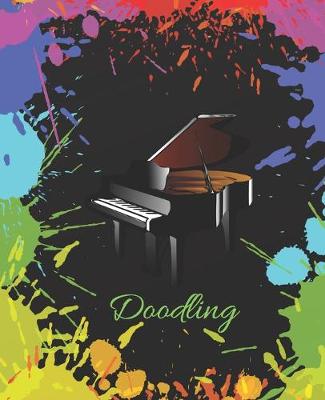Book cover for Black Piano Colorful Splatter Cute Gift Sketch Book Blank Paper Pad Journal for Doodling Sketching Coloring or Writing