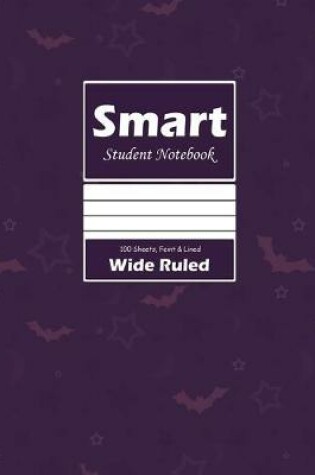 Cover of Smart Student Notebook, Wide Ruled 8 x 10 Inch, Grade School, Large 100 Sheet, Purple Cover
