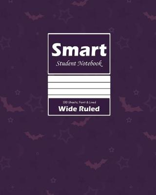 Book cover for Smart Student Notebook, Wide Ruled 8 x 10 Inch, Grade School, Large 100 Sheet, Purple Cover