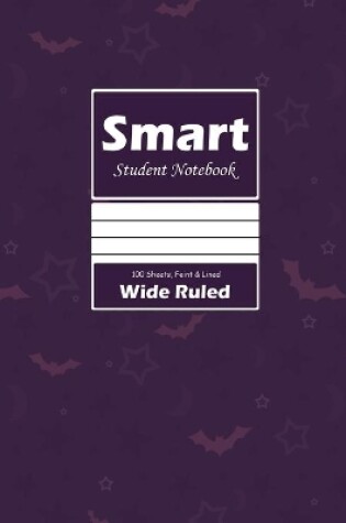 Cover of Smart Student Notebook, Wide Ruled 8 x 10 Inch, Grade School, Large 100 Sheet, Purple Cover