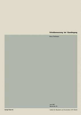 Cover of Schubbemessung Bei Querbiegung