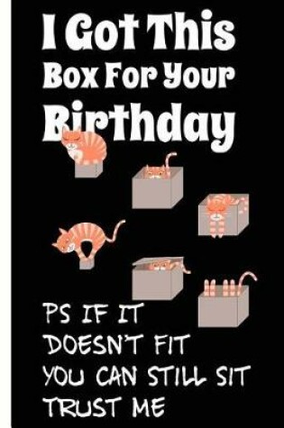Cover of Funny Cat With Box Birthday Lined Composition Notebook And Journal