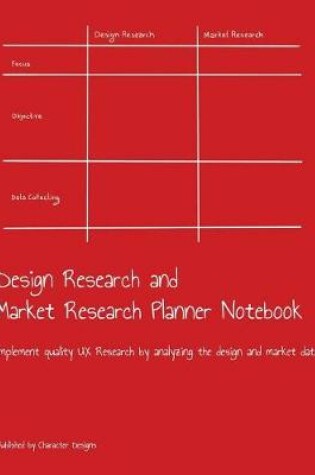 Cover of Design Research and Market Research Planner Notebook