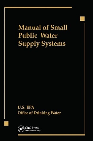 Cover of Manual of Small Public Water Supply Systems