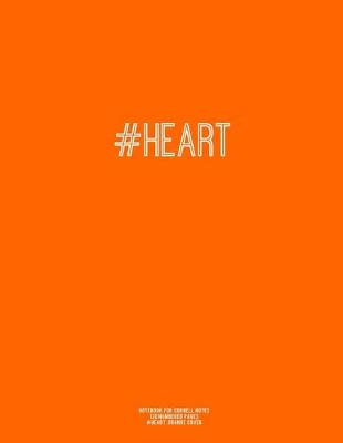 Book cover for Notebook for Cornell Notes, 120 Numbered Pages, #HEART, Orange Cover