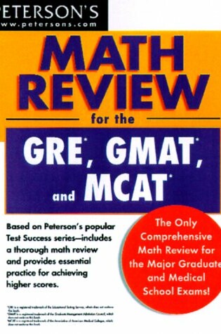 Cover of Math Review for the GRE, GMAT & MCAT