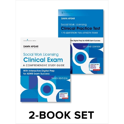 Book cover for Social Work Licensing Clinical Exam Guide and Practice Test Set