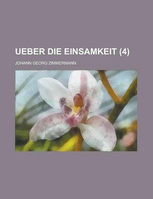 Book cover for Ueber Die Einsamkeit (4)