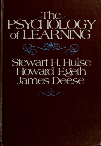 Cover of Psychology of Learning