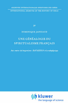 Book cover for Une Genealogie Du Spiritualisme Francais