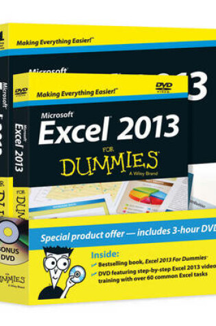 Cover of Excel 2013 For Dummies, Book + DVD Bundle