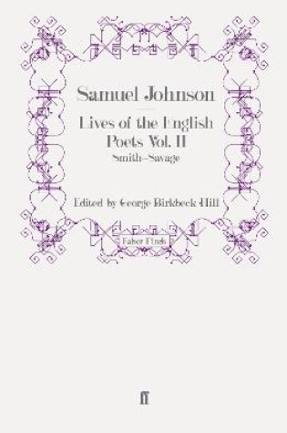 Cover of Lives of the English Poets Vol. II