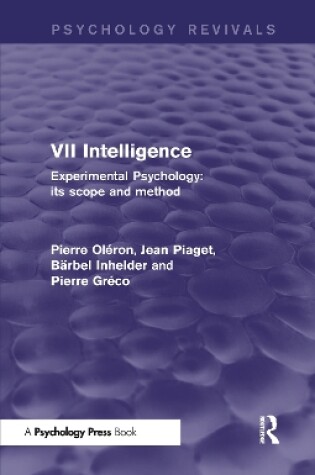 Cover of Experimental Psychology Its Scope and Method: Volume VII