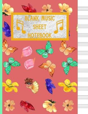 Book cover for Blank Music Sheet Notebook