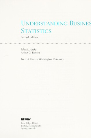 Cover of Understanding Business Statistics
