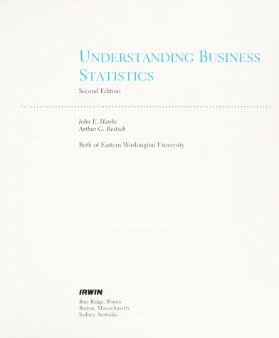 Book cover for Understanding Business Statistics