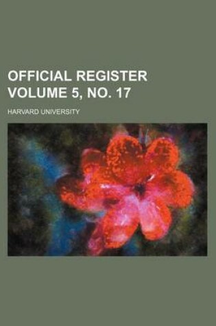 Cover of Official Register Volume 5, No. 17