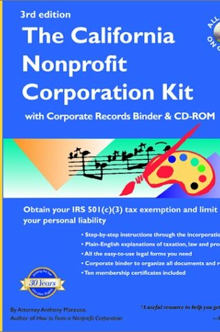 Cover of The California Nonprofit Corporation Kit