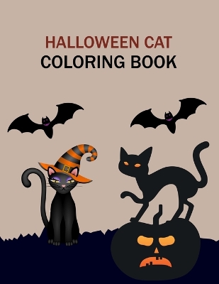 Book cover for Halloween Cat Coloring Book