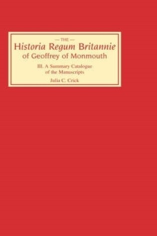 Cover of Historia Regum Britannie of Geoffrey of Monmouth III