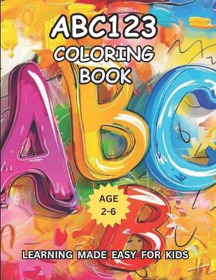 Book cover for ABC123 Coloring Book