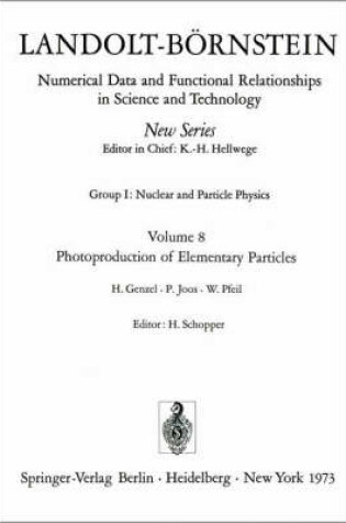 Cover of Photoproduction of Elementary Particles / Photoproduktion von Elementarteilchen