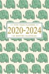 Book cover for 2020-2024 five year planner 60 months calendar