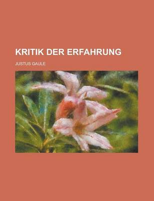 Book cover for Kritik Der Erfahrung