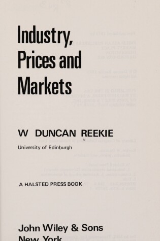 Cover of Reekie: *Industry* Prices & Markets