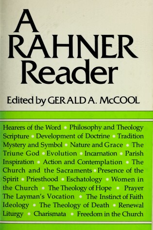 Cover of Rahner Reader