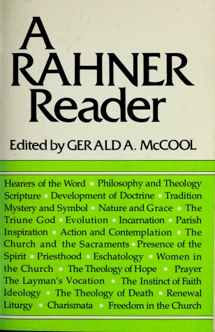 Book cover for Rahner Reader