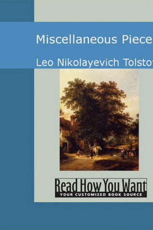 Cover of Miscellaneous Pieces