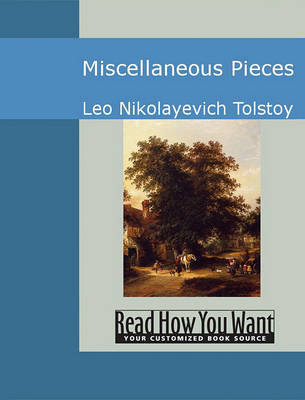 Book cover for Miscellaneous Pieces